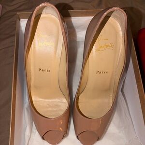 Christian Louboutin Prive Open Toe in Nude